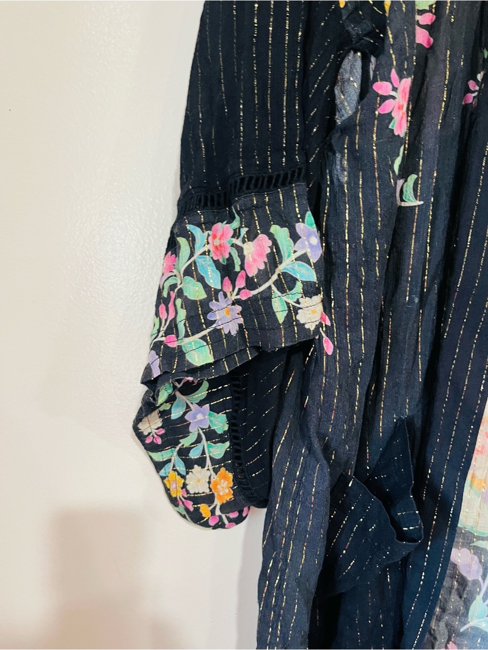 SPELL & The Gypsy Collective Jimi Midi Robe Charcoal Kimono OS - Picture 3 of 15